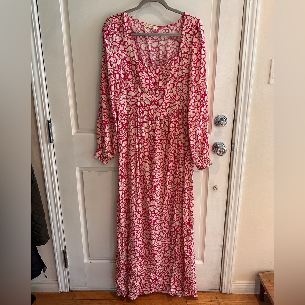 Pink and Whitr Maxi Summer Dress